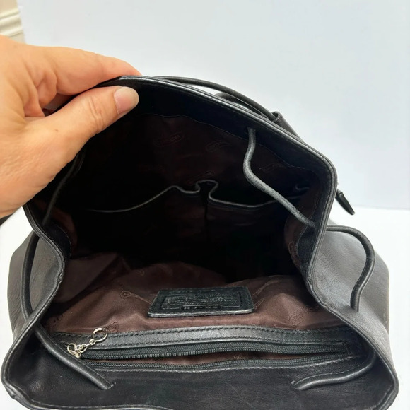 Vintage Coach Backpack 90's Legacy West Hampton Daypack Black Leather - Picture 12 of 15